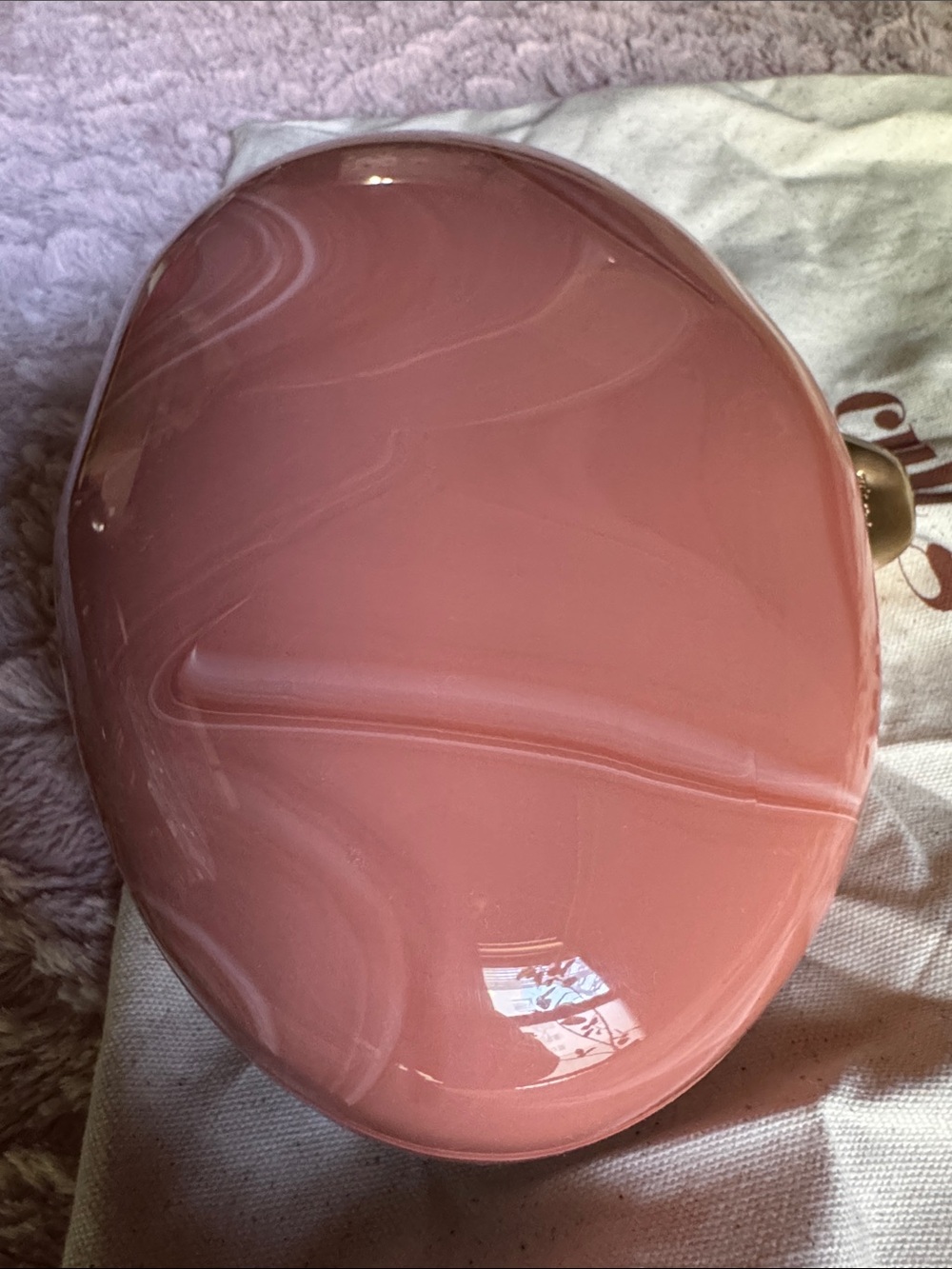 cult gaia glossy marbled resin clutch in mauve - Picture 5 of 15